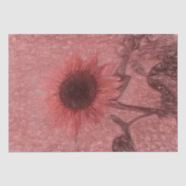 Papel De Seda Vintage Giant Sunflower Sepia Pink Chic Floral