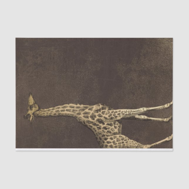 Papel De Seda Vintage Giraffe (Frente )