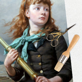 Papel De Seda Vintage Girl Spyglass