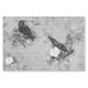 Papel De Seda Vintage Gótico Decoupage Crow Raven Monocromático (Frente)