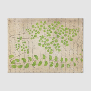 Papel De Seda Vintage Green Floral Decoupage