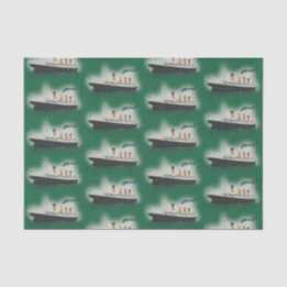 Papel De Seda Vintage Green Titanic no Natal