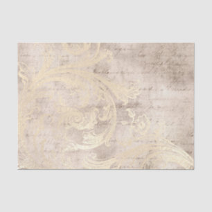 Papel De Seda Vintage Grunge Ivory Damask