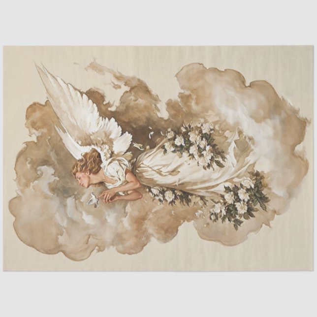Papel De Seda Vintage Guardian Angel (Frente )