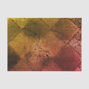 Papel De Seda Vintage Harlequin Inspirou Textura Laranja