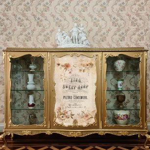 Papel De Seda Vintage Harp Sheet Music Floral Ephemera Decoupage