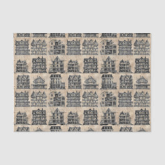 Papel De Seda Vintage Haunted Dollhouse Gothic