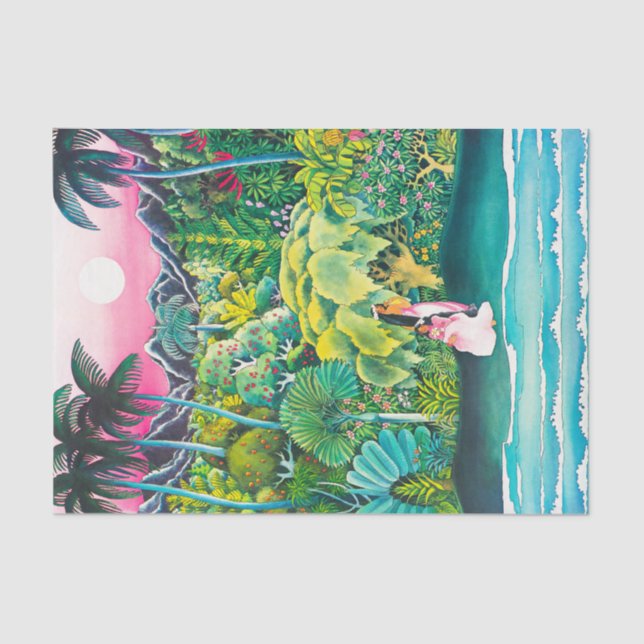 Papel De Seda Vintage Hawaii Viagem (Frente )