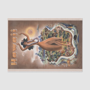 Papel De Seda Vintage Hawaii Viagem Aloha!