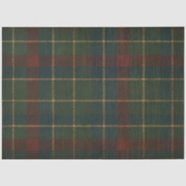Papel De Seda Vintage Highland Tartan - Xadrez de Natal