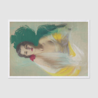 Papel De Seda Vintage Hispânico Pinup Girl