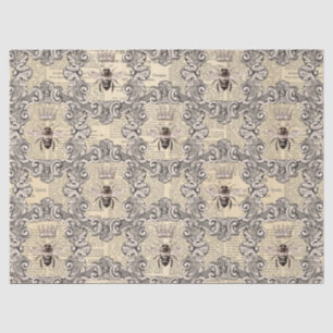 Papel De Seda Vintage Honey Bee Series Design 17 Tecidos