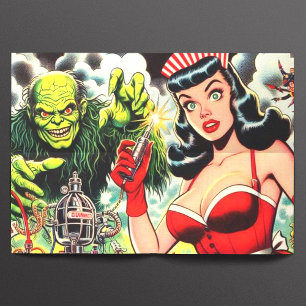 Papel De Seda Vintage Horror Histórias em quadrinhos