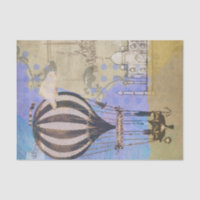 Vintage Hot Air Balloon Airplane Viagem
