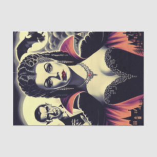 Papel De Seda Vintage Hot Vampire Woman