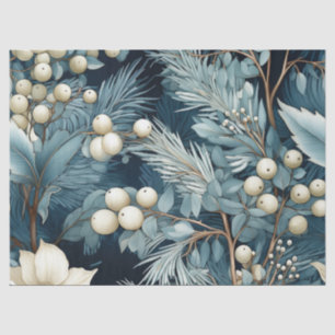 Papel De Seda Vintage inspirada no Pastel azul-inverno