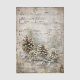 Papel De Seda Vintage Inspired Pinecones on Sheet Music