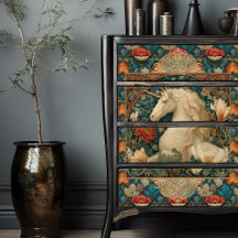 Vintage Jade E Dourada Art Nouveau Unicorn