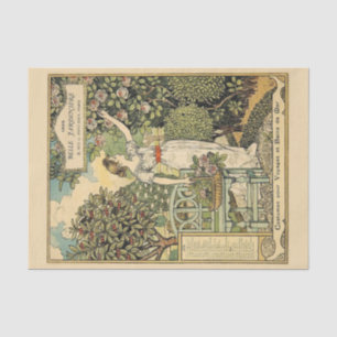Papel De Seda Vintage Jardinière 1896, ilustrada de forma bonit