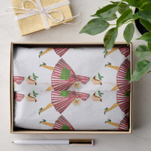 Papel De Seda Vintage Lady 1950 Natal