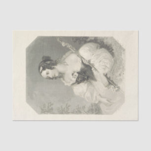 Papel De Seda Vintage Lady Black and White Tissue Paper