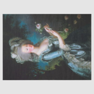 Papel De Seda Vintage Lady Marie Antoinette Pink Rose Decoupage