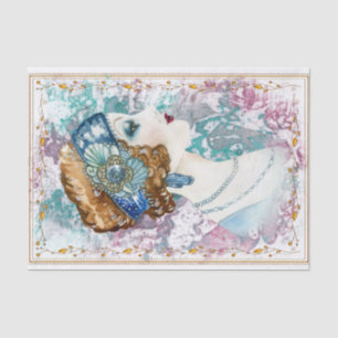 Papel De Seda Vintage Lady Portrait Decoupage