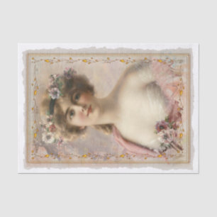Papel De Seda Vintage Lady Portrait Decoupage
