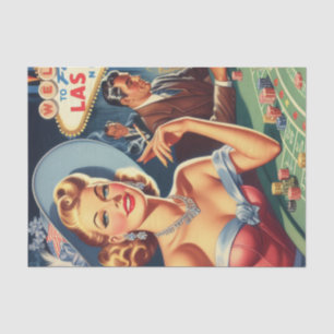 Papel De Seda Vintage Las Vegas Casino Pin Up