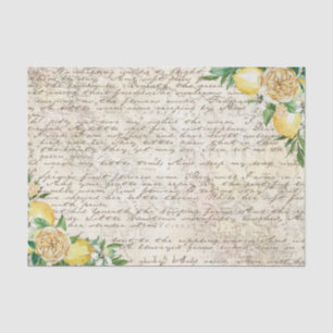 Papel De Seda Vintage - Letra Escrita Letra Limon Decoupage