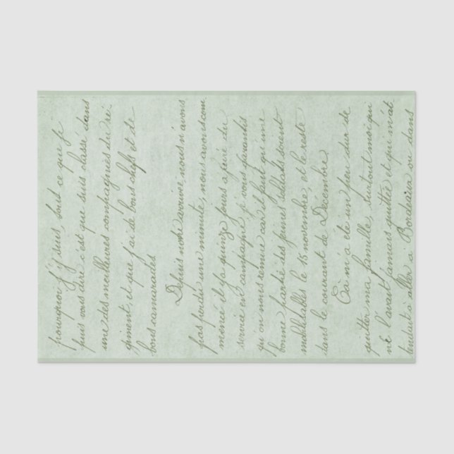 Papel De Seda Vintage - Letra manuscrita (Frente )