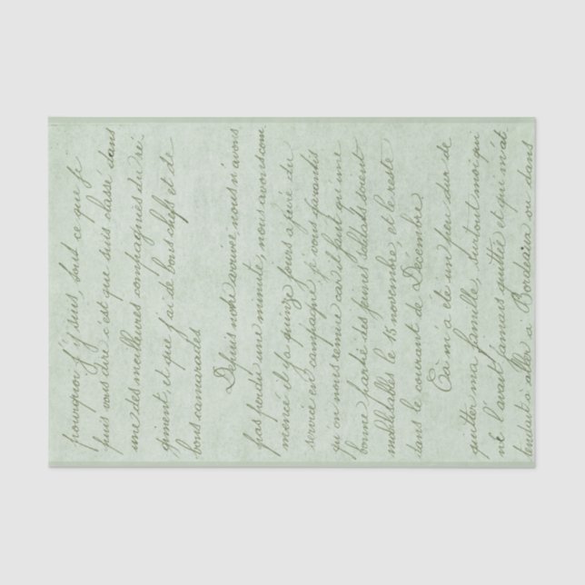 Papel De Seda Vintage - Letra manuscrita (Frente )