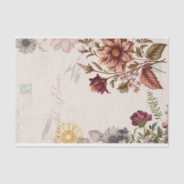 Papel De Seda Vintage Lindos Blogues (Frente )