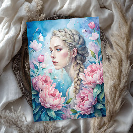 Papel De Seda Vintage loura loura-de-cabeça-de-rosa