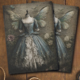 Papel De Seda Vintage Magical Fairy Ballerina Blue Decoupage