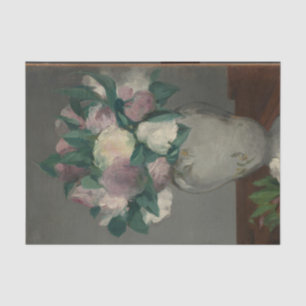 Papel De Seda Vintage Manet Painting Peonies in Vase