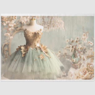 Papel De Seda Vintage Mannequin, Mint Green Tutu, Chique