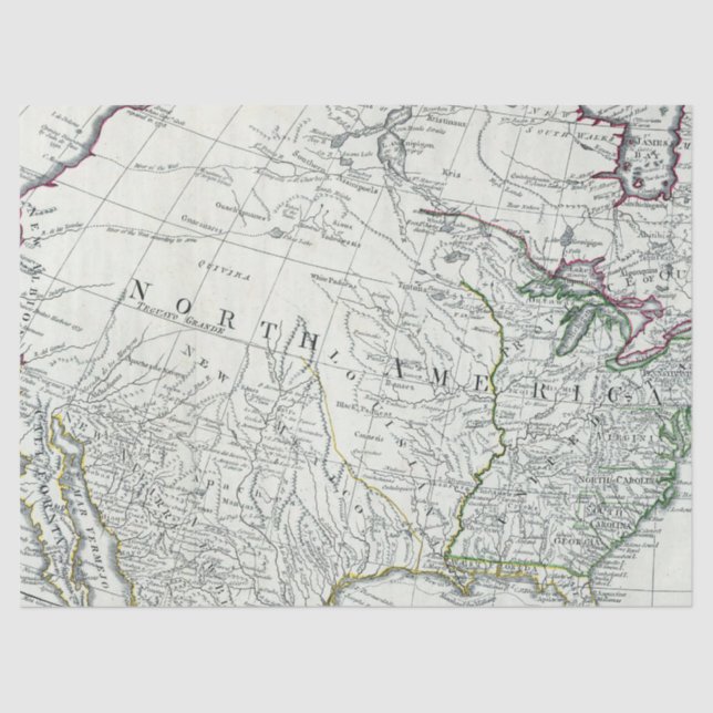 Papel De Seda Vintage Map Series Design 11 (Frente )