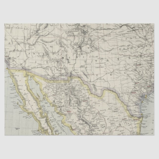 Papel De Seda Vintage Map Series Design 8 (Frente )