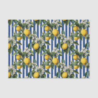 Papel De Seda Vintage Mediterranean Lemons Decoupage