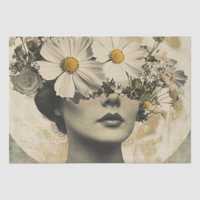 Papel De Seda Vintage Moonlit - Boho Vintage Elegance (Frente )