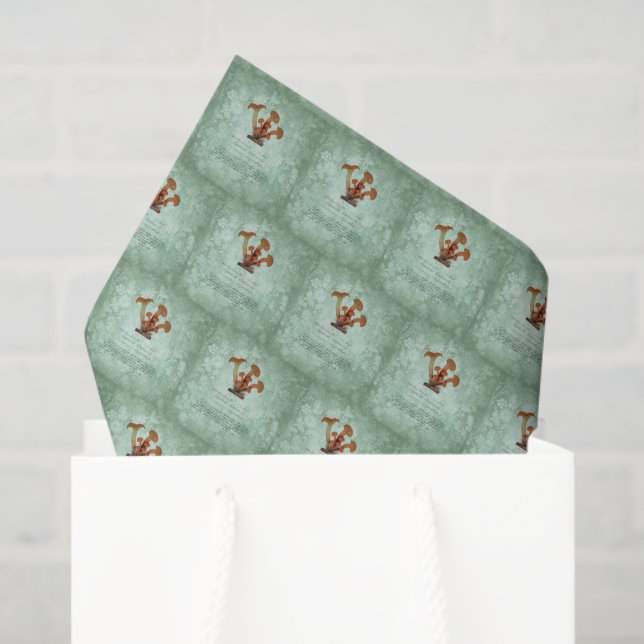 Papel De Seda Vintage Mushroom (Sacola de presentes)