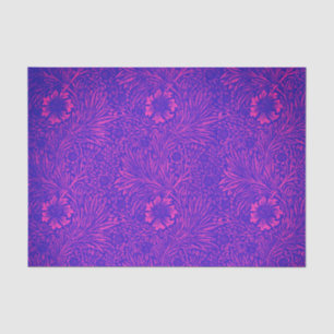 Papel De Seda Vintage neon pink, brilhante padrão floral azul br
