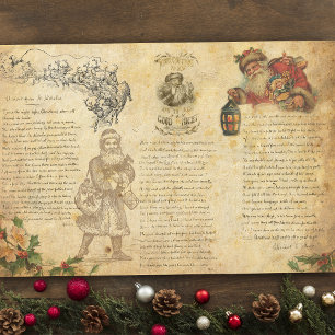 Papel De Seda Vintage Night Before Christmas Collage