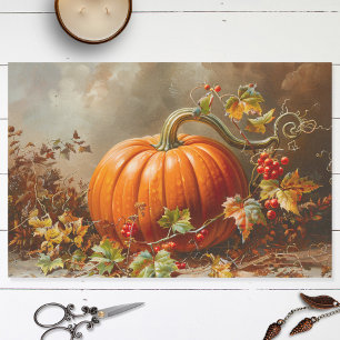 Papel De Seda Vintage Orange Pumpkin Painting Decoupage