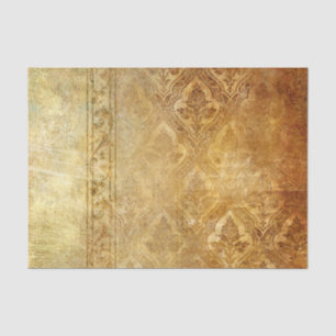 Papel De Seda Vintage, ouro, rústico, damascos, vestido,