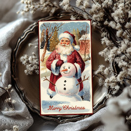 Papel De Seda Vintage Papai Noel com o Natal