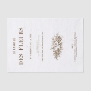 Papel De Seda Vintage Paris 1839 Língua das Flores