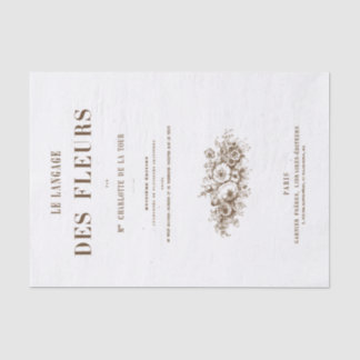 Papel De Seda Vintage Paris 1839 Língua das Flores