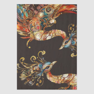 Papel De Seda vintage peacock circus carnival entertainment